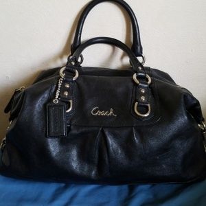 (SOLD)Black Leather  coach purse SOLD